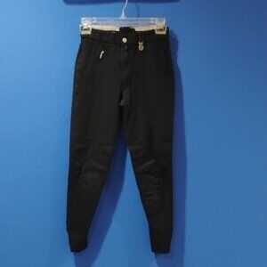Equestrian Riding Pants with Tapered Fit and Elastic Cuffs